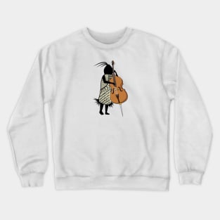 Cute Musician Playing Contrabass Crewneck Sweatshirt